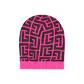 Balmain Maxi Monogram Beanie 'Rose Fluo/Noir'