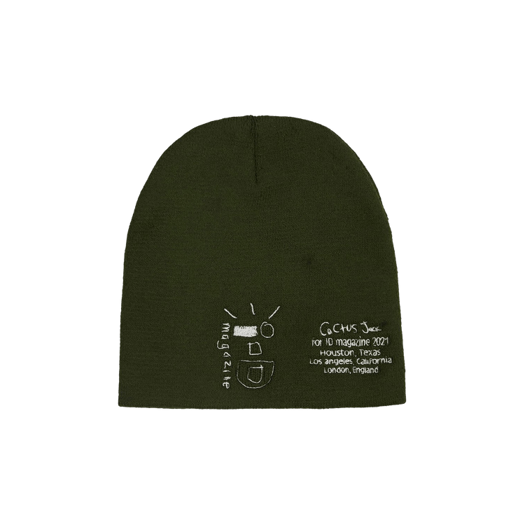 Cactus Jack by Travis Scott x i-D The Cactus Wink Beanie 'Olive'