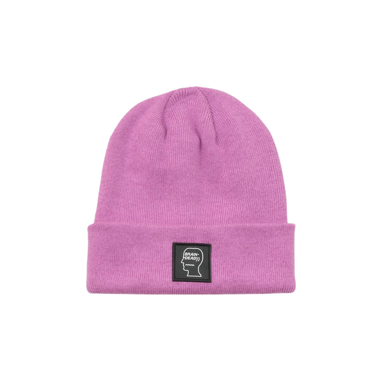Brain Dead Logo Head Wool Beanie 'Lavender'