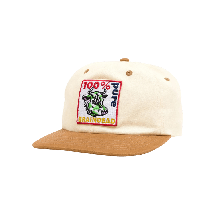 Brain Dead Pure Cow 6 Panel Cap 'Cream'