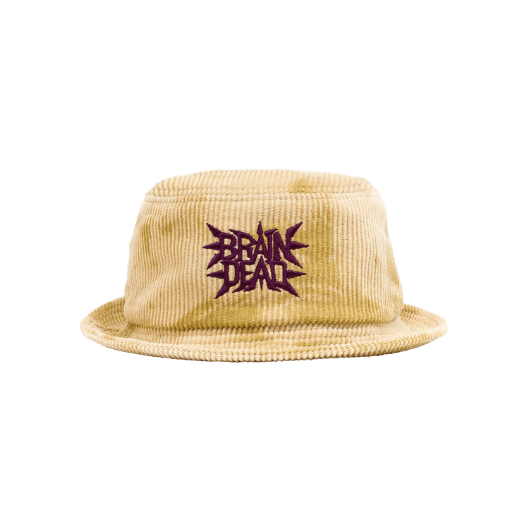 Brain Dead Spikey Bleached Cord Bucket Hat 'Gold'