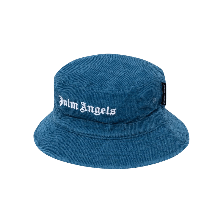 Palm Angels Cord Logo Bucket Hat 'Navy/White'