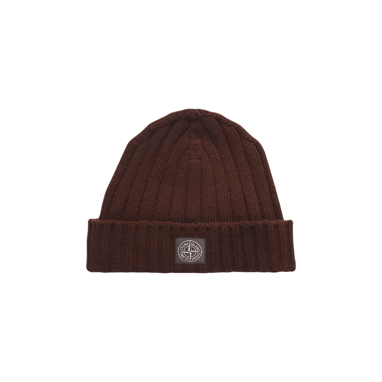 Stone Island Patch Logo Beanie 'Mahogany Brown'
