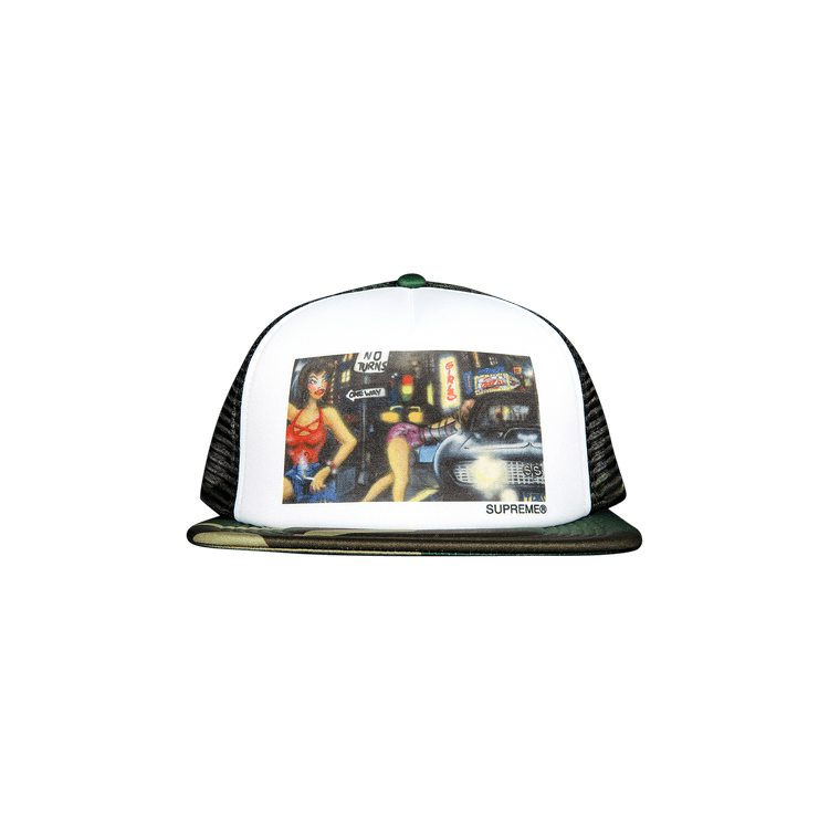 Supreme Lady Pink Mesh Back 5-Panel 'Woodland Camo'