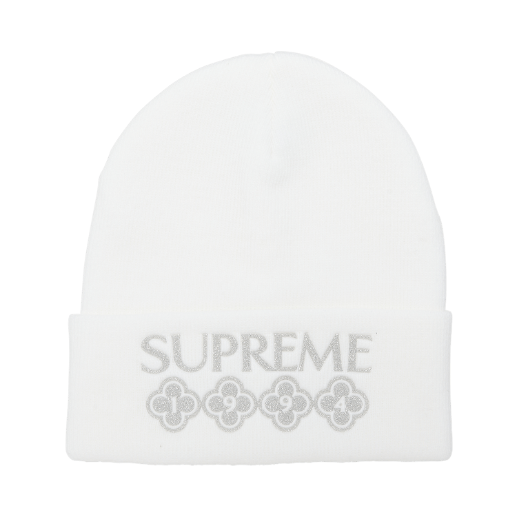 Supreme Glitter Beanie 'White'