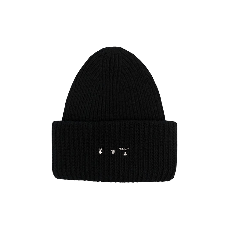 Off-White Ribbed Beanie 'Black'
