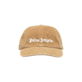 Palm Angels Corduroy Logo Cap 'Beige/White'