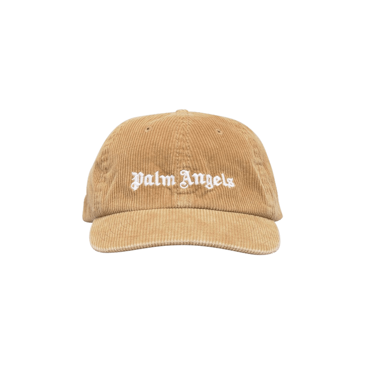 Palm Angels Corduroy Logo Cap 'Beige/White'