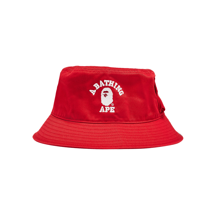 BAPE Logo-Print Bucket Hat 'Red'