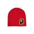 BAPE Ape Patch Ribbed Beanie 'Red'