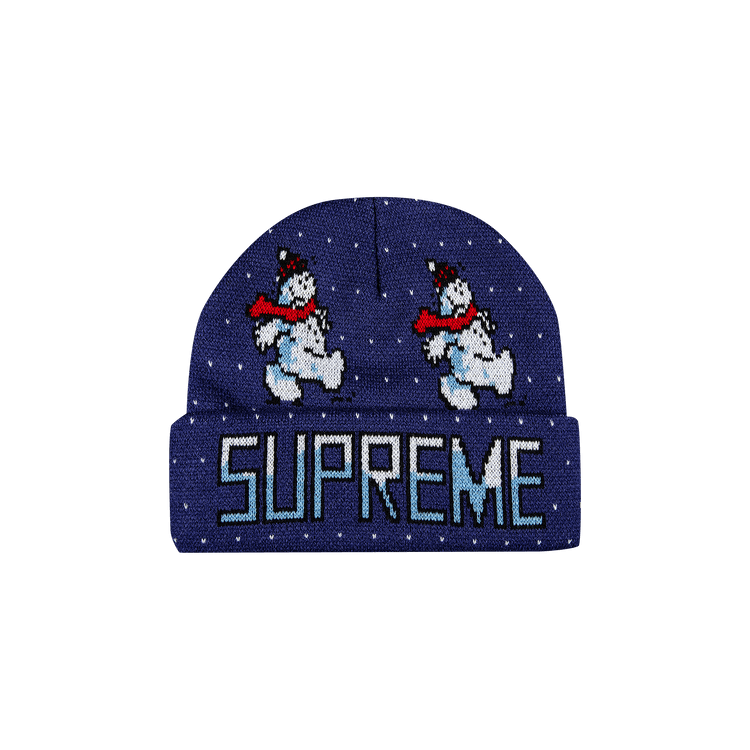 Supreme Snowman Beanie 'Light Navy'