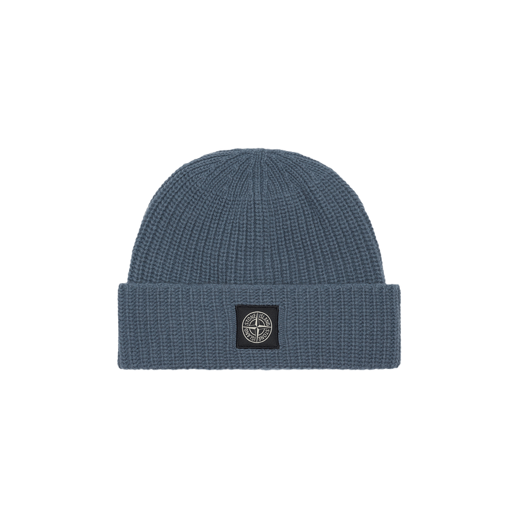 Stone Island Logo Patch Beanie 'Mid Blue'