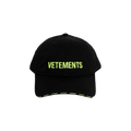 Vetements Iconic Logo Cap 'Black/Neon Yellow'