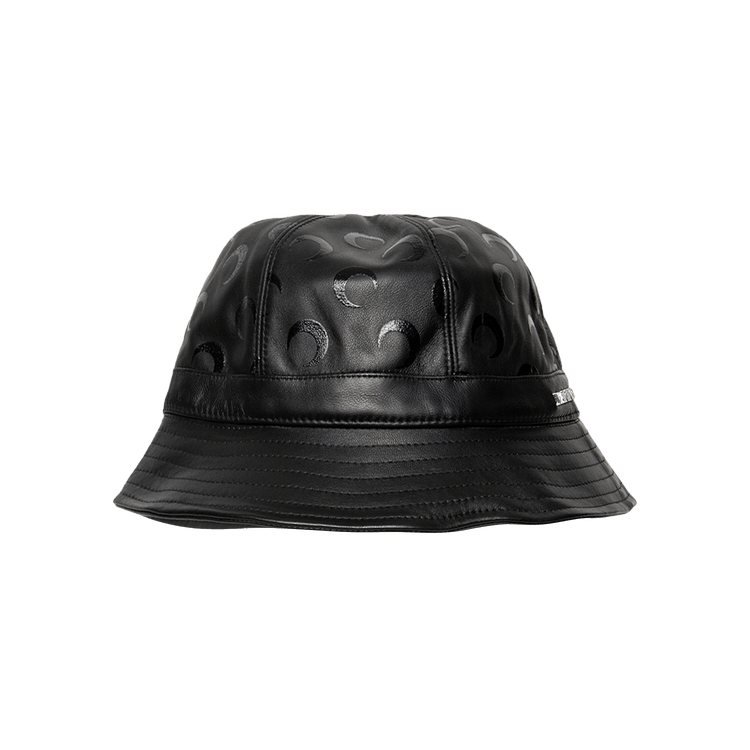 Marine Serre Moon Leather Bucket Hat 'Black'