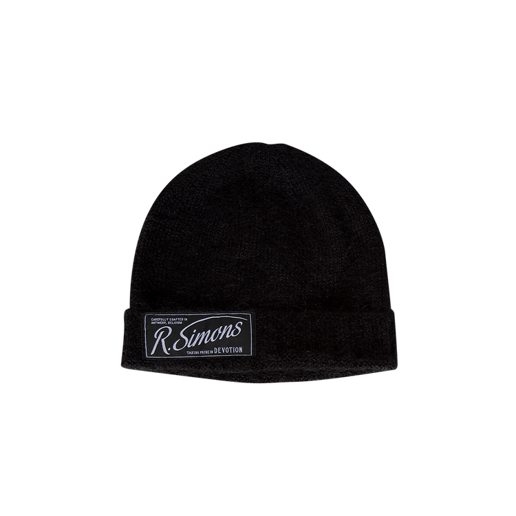 Raf Simons Knit Beanie With Woven Label 'Black'