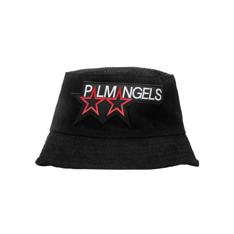 Palm Angels Racing Star Bucket Hat 'Black/White'