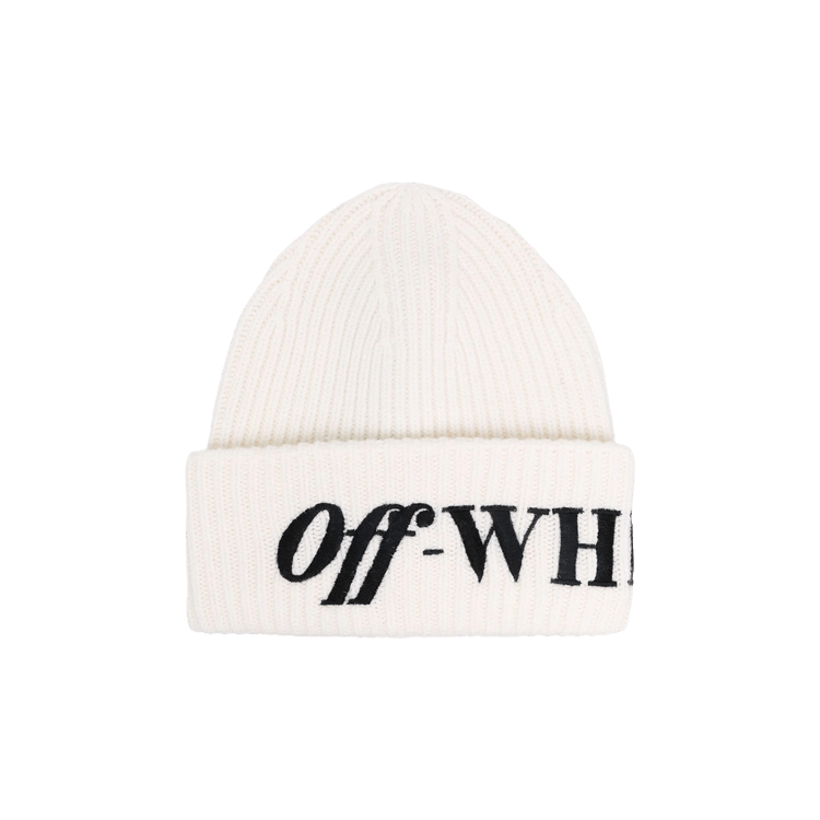 Off-White Logo Ribbed Beanie 'White/Black'