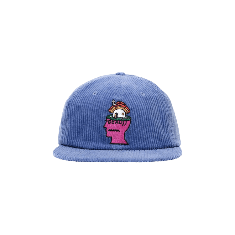 Brain Dead Mushroom Head Cord Six Panel Hat 'Blue'