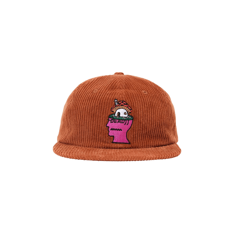 Brain Dead Mushroom Head Cord Six Panel Hat 'Rust'