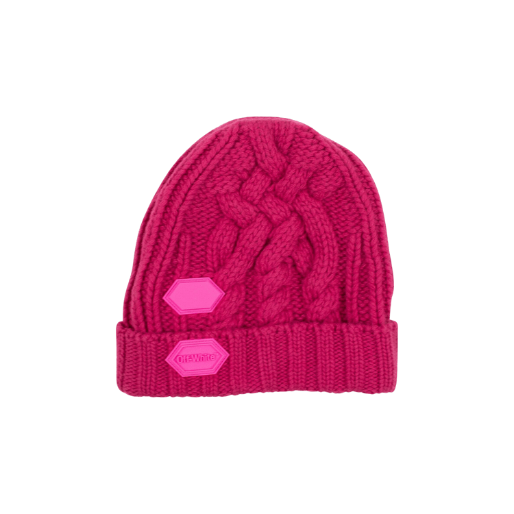 Off-White Logo Patch Beanie 'Fuchsia'