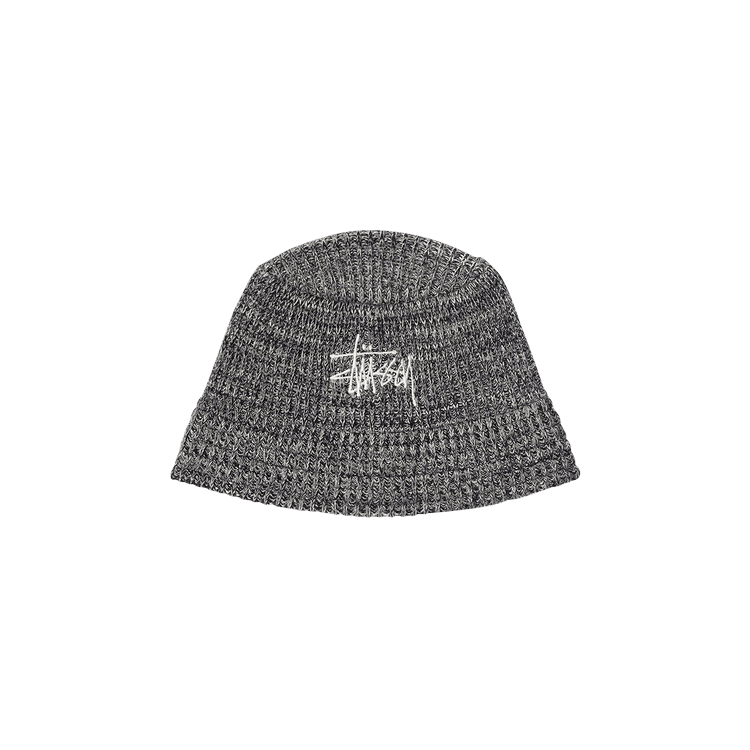 Stussy Mixed Yarn Knit Bucket Hat 'Black'