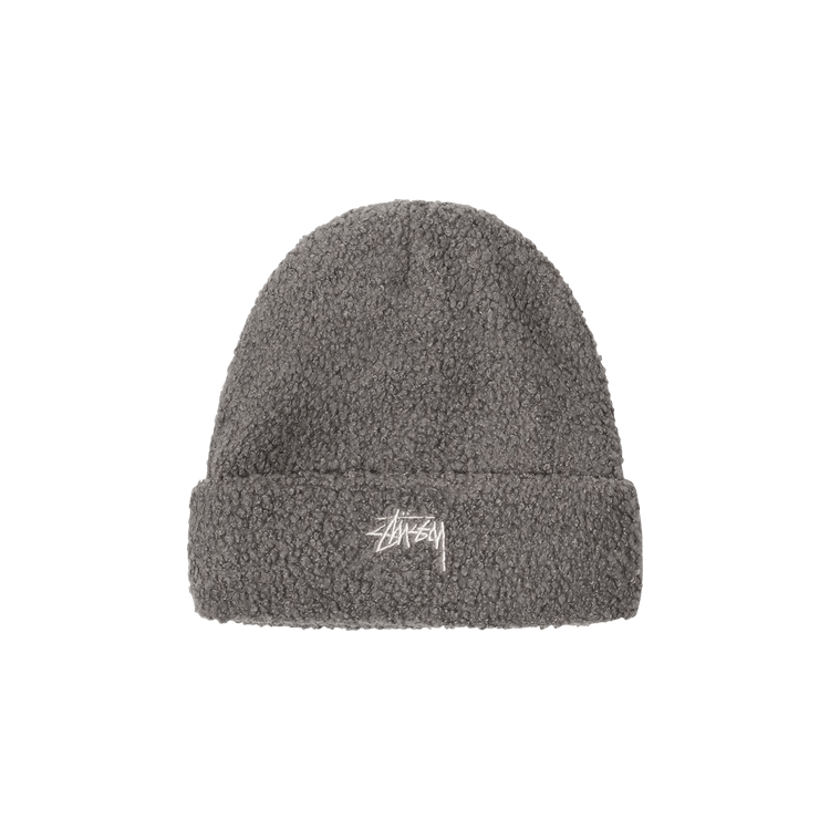 Stussy Boucle Fleece Beanie 'Grey'