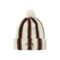 Stussy Striped Pom Beanie 'Ecru'