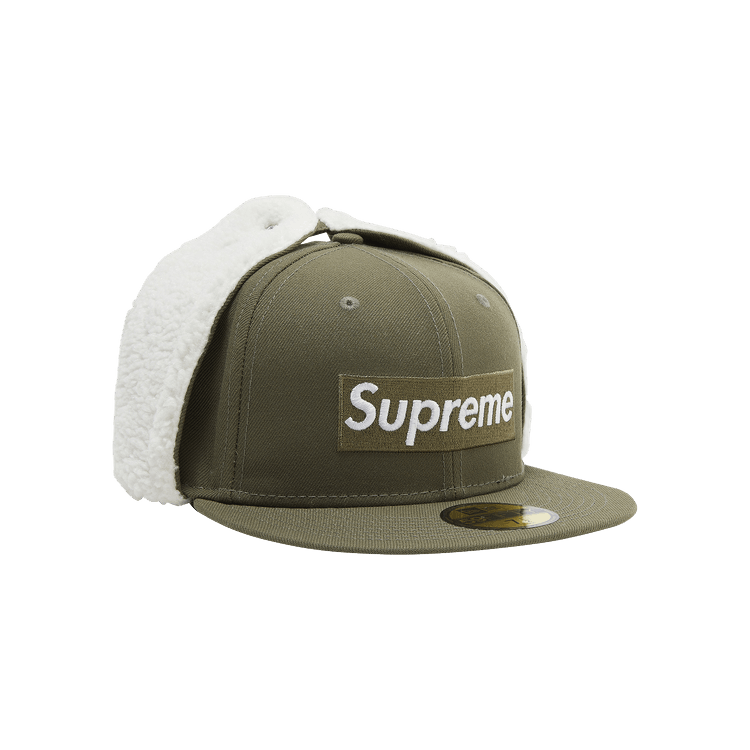 Supreme x New Era Earflap Box Logo 'Olive'