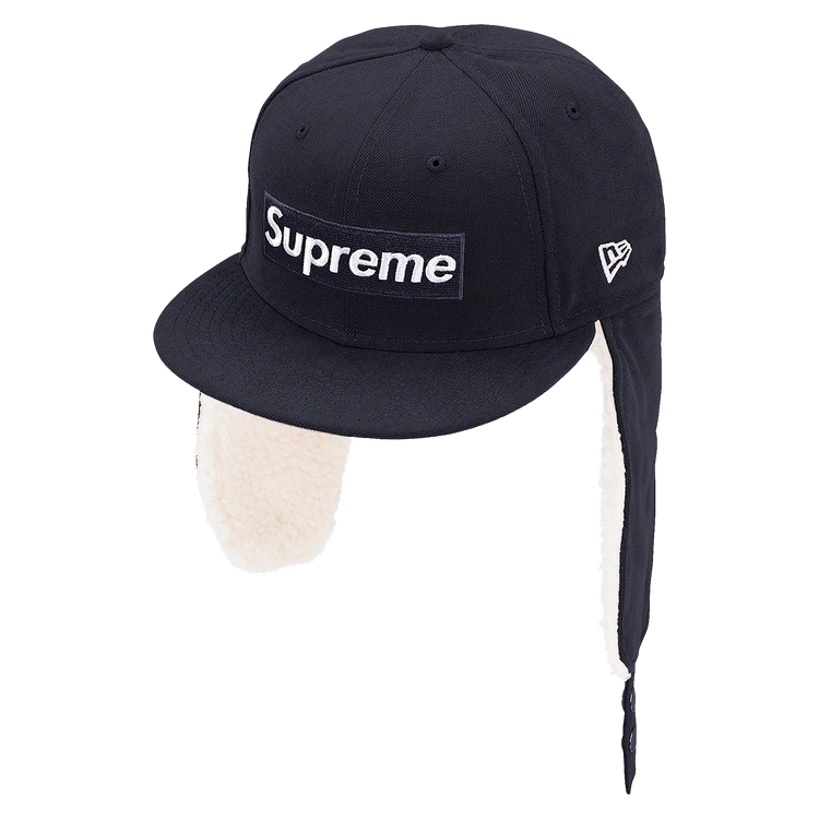Supreme x New Era Earflap Box Logo 'Navy'