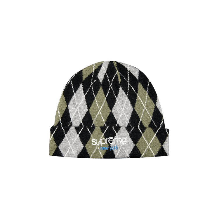 Supreme Argyle Cashmere Beanie 'Black'