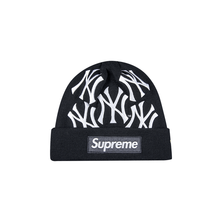 Supreme x New York Yankees x New Era Box Logo Beanie 'Navy'
