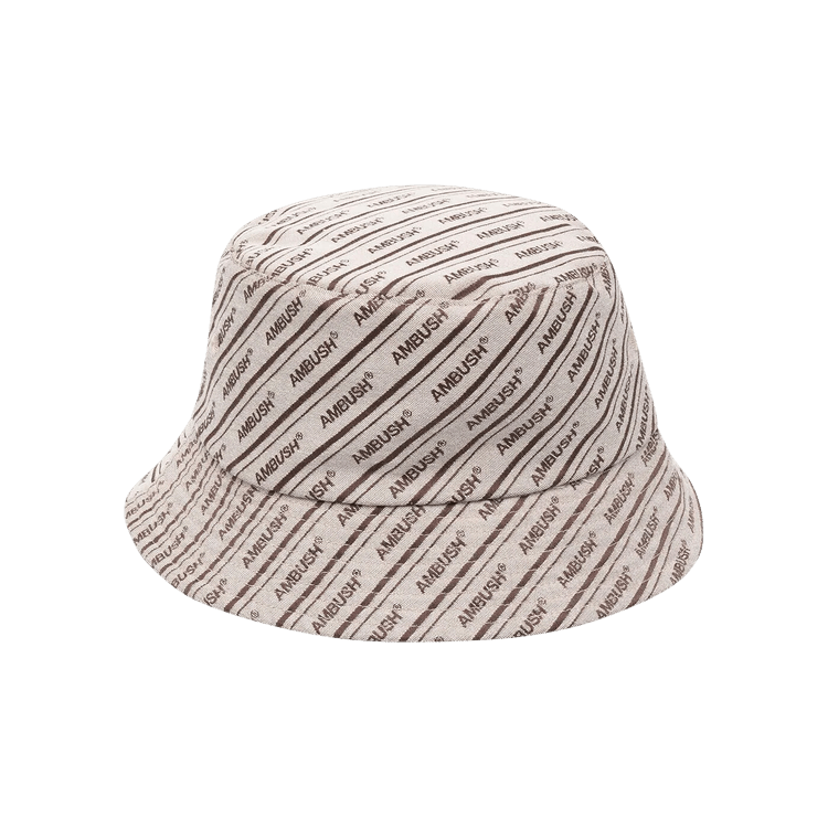 Ambush Logo Canvas Bucket Hat 'Beige/Brown'