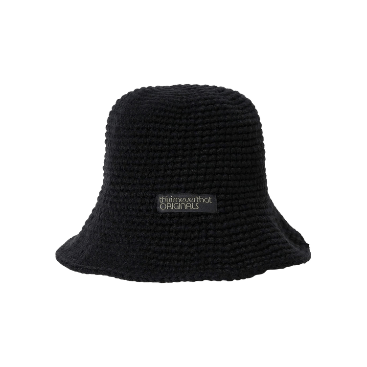 thisisneverthat Knitted Bucket Hat 'Black'