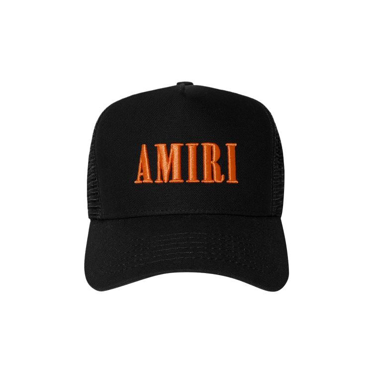 Amiri Core Logo Trucker Hat 'Black/Orange'
