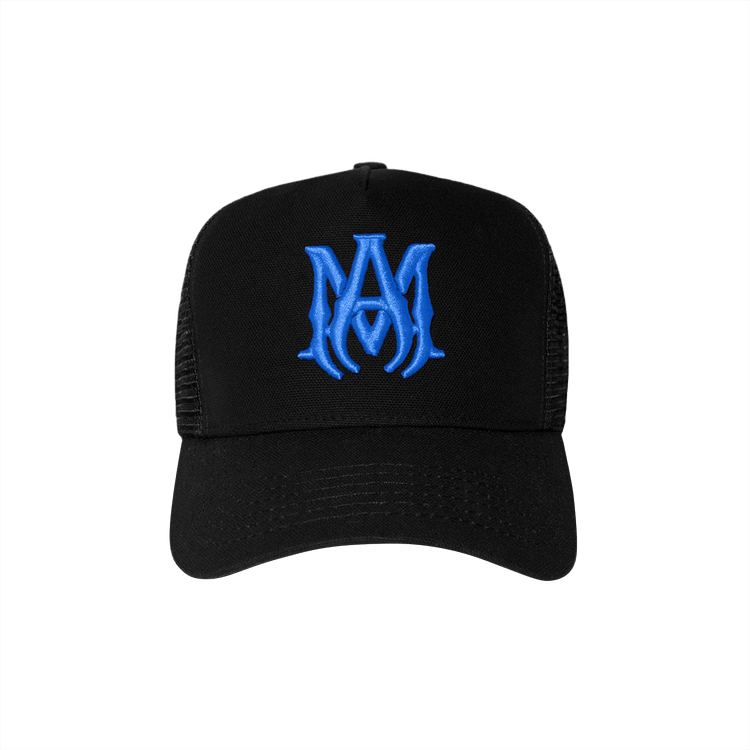 Amiri Ma Logo Trucker Hat 'Black/Blue'
