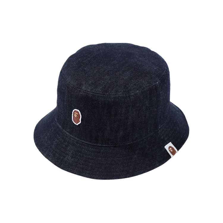BAPE One Point Denim Bucket Hat 'Navy'