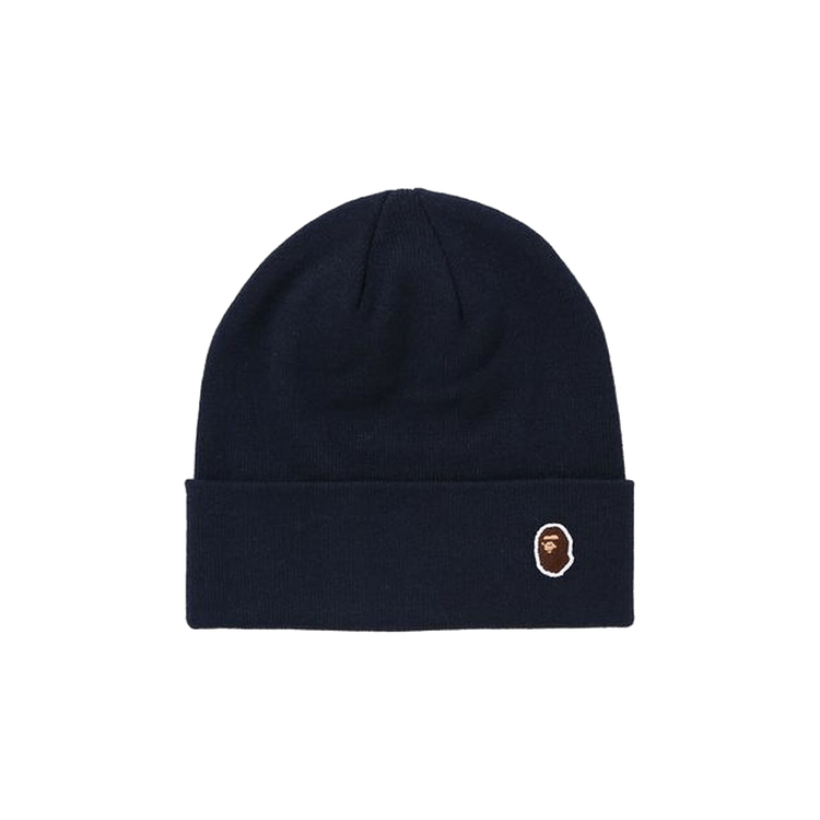 BAPE Ape Head One Point Knit Cap 'Navy'