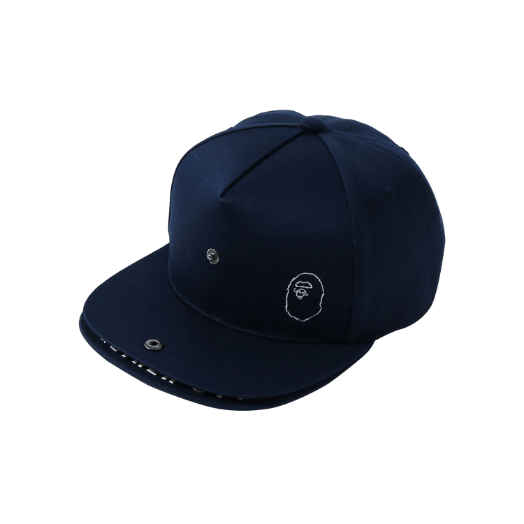 BAPE Double Visor Snap Back Cap 'Navy'