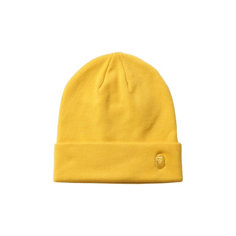 BAPE Ape Head One Point Knit Cap 'Yellow'