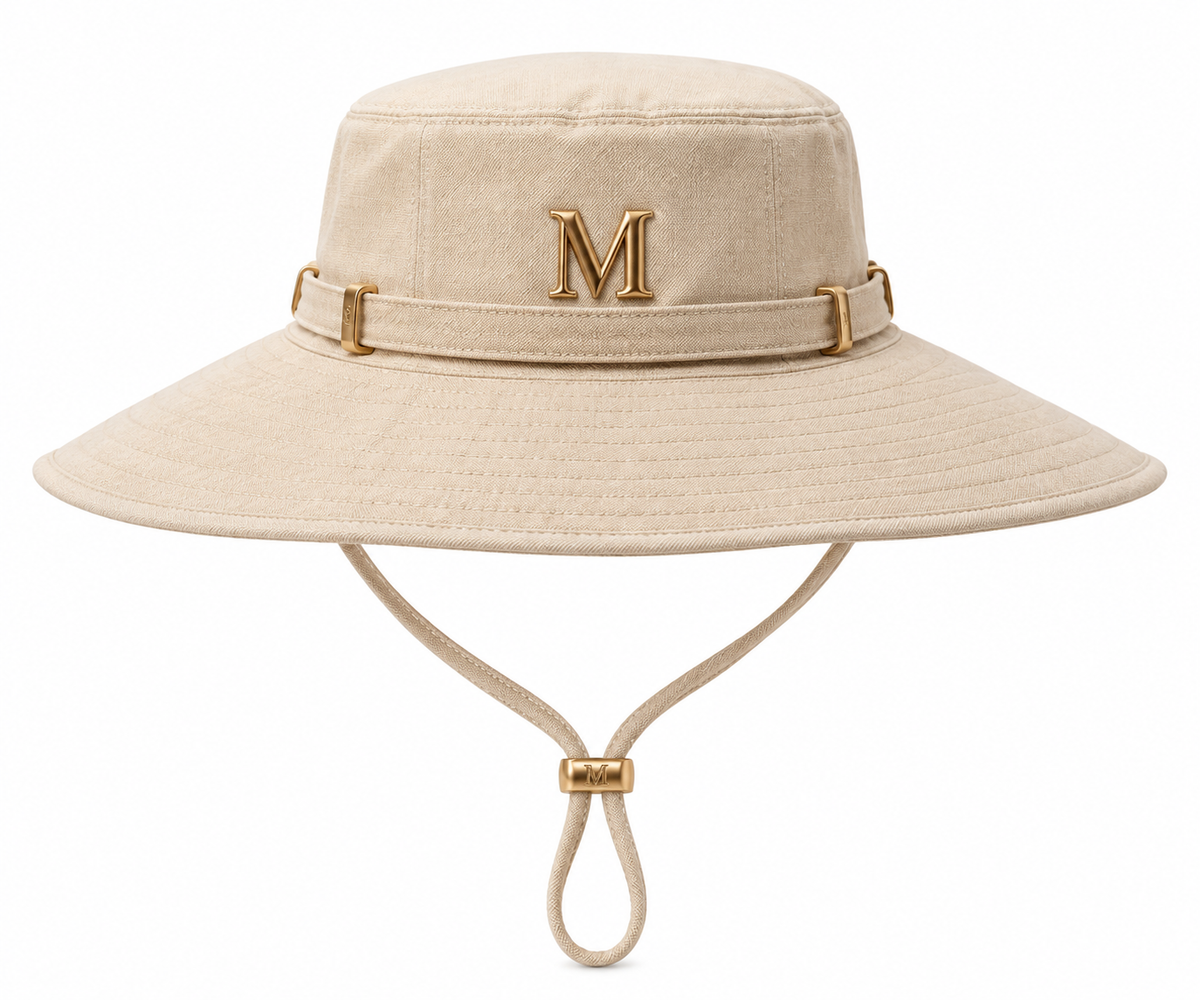 Marcelia Wide-Brim Boonie Hat — Sand