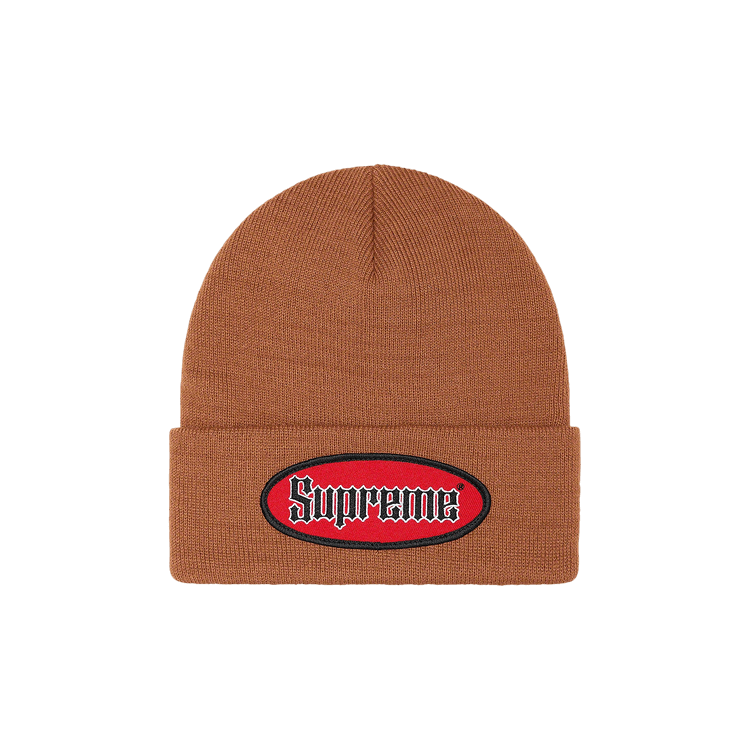 Supreme Oval Patch Beanie 'Rust'