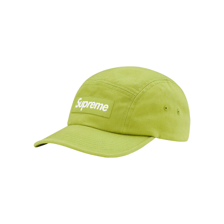 Supreme Washed Chino Twill Camp Cap 'Dark Lime'