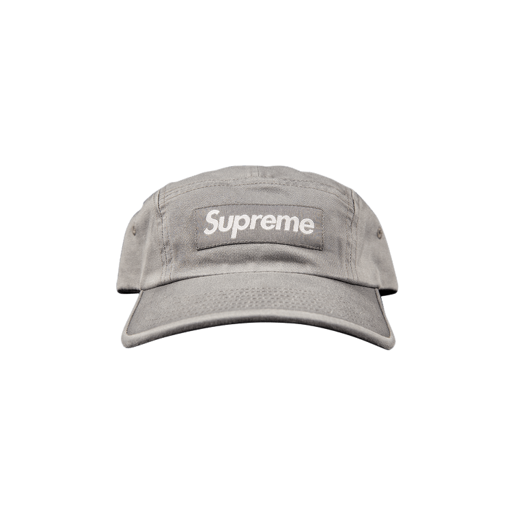Supreme Washed Chino Twill Camp Cap 'Grey'