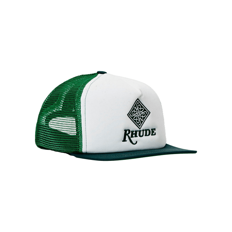 Rhude R Trucker Hat 'Hunter Green/White'