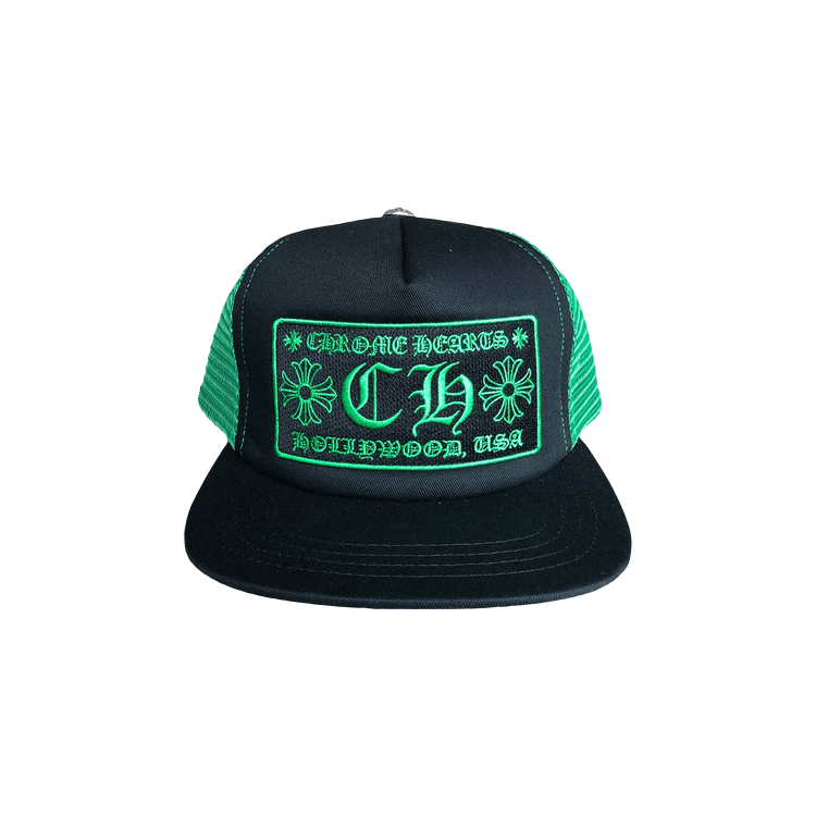 Chrome Hearts Hollywood Trucker Hat 'Black/Green'