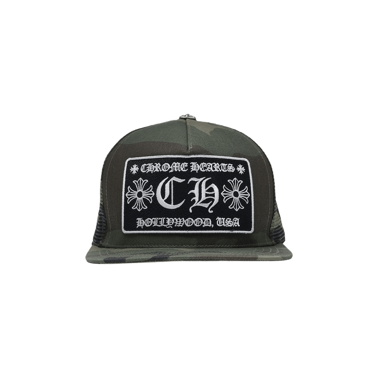 Chrome Hearts Hollywood Trucker Hat 'Green Camo'