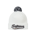 Supreme x New Era Snake Script Beanie 'White'