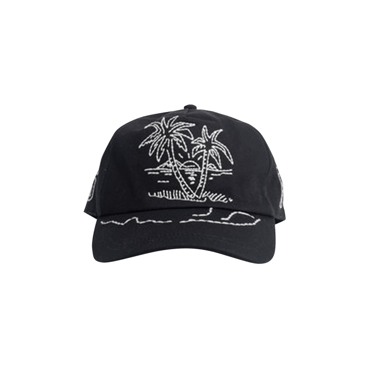 Palm Angels Sunset Palms Cap 'Black/White'