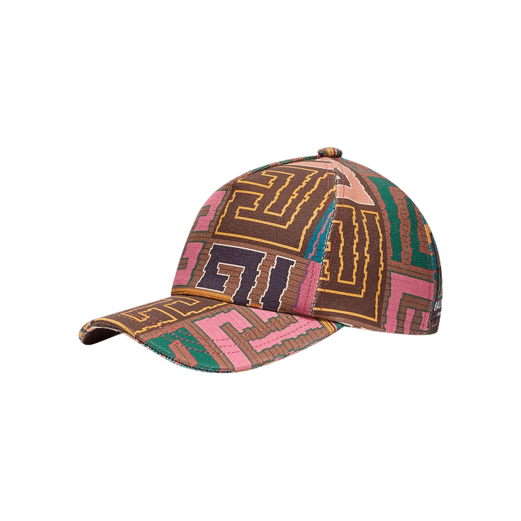 Balmain Monogram Canvas Printed Cap 'Multicolor'