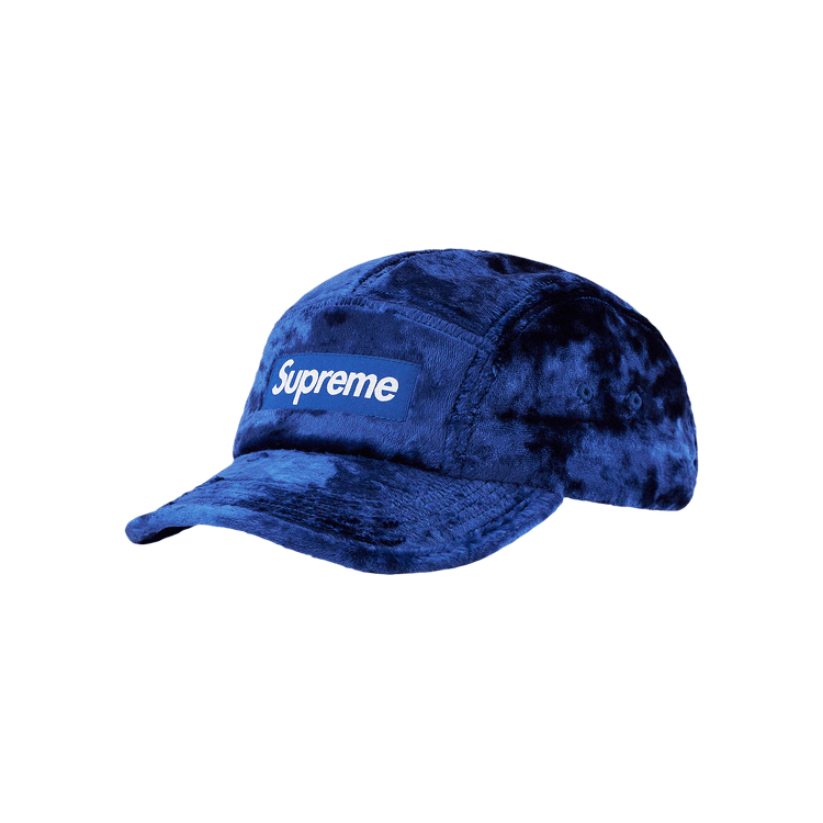 Supreme Crushed Velvet Camp Cap 'Royal'